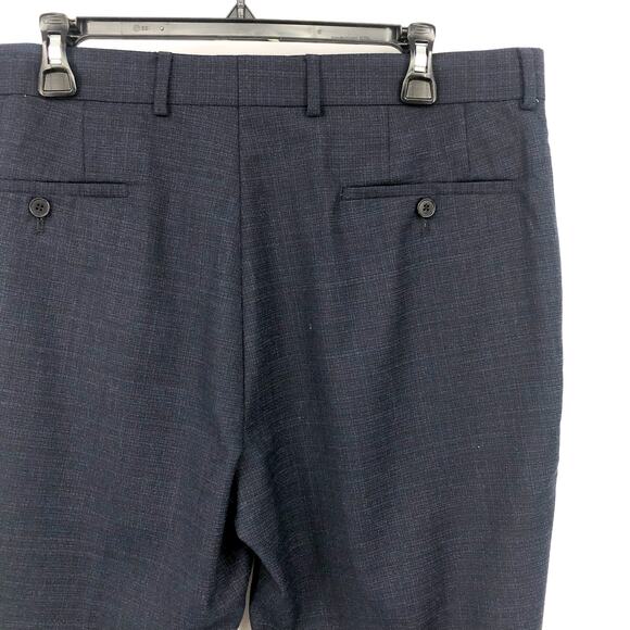 PENGUIN Men's Osman Dress Pants 36x30 Navy Blue Wool Blend Flat Front NWOT - Picture 7 of 8